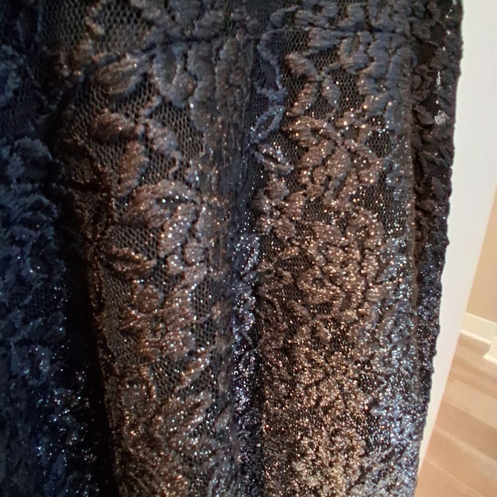 Free People Black Silver Ombre Metallic Brocade Knit Tank Mini Dress Size S - Picture 6 of 9